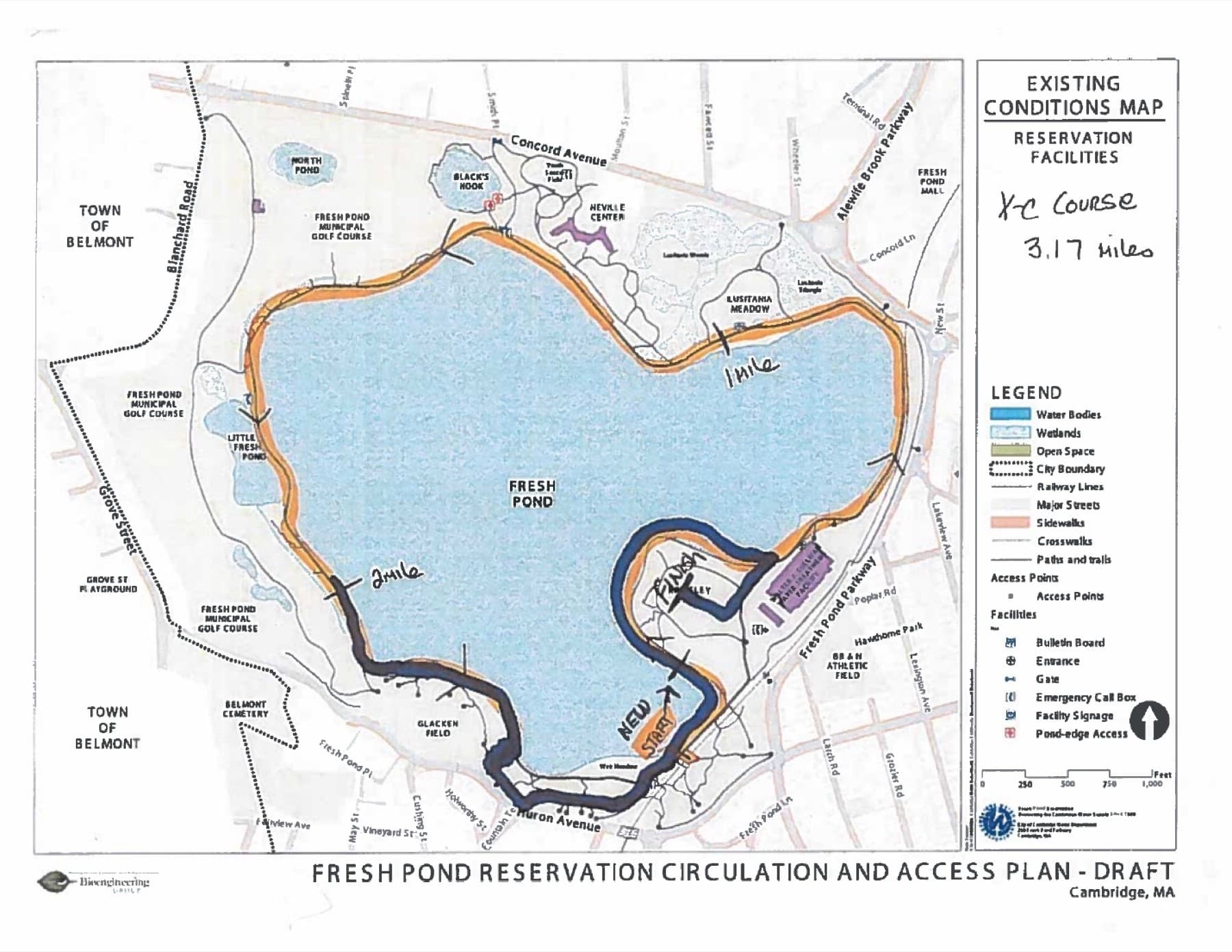BB&N 5K Course 2017-2022 course map