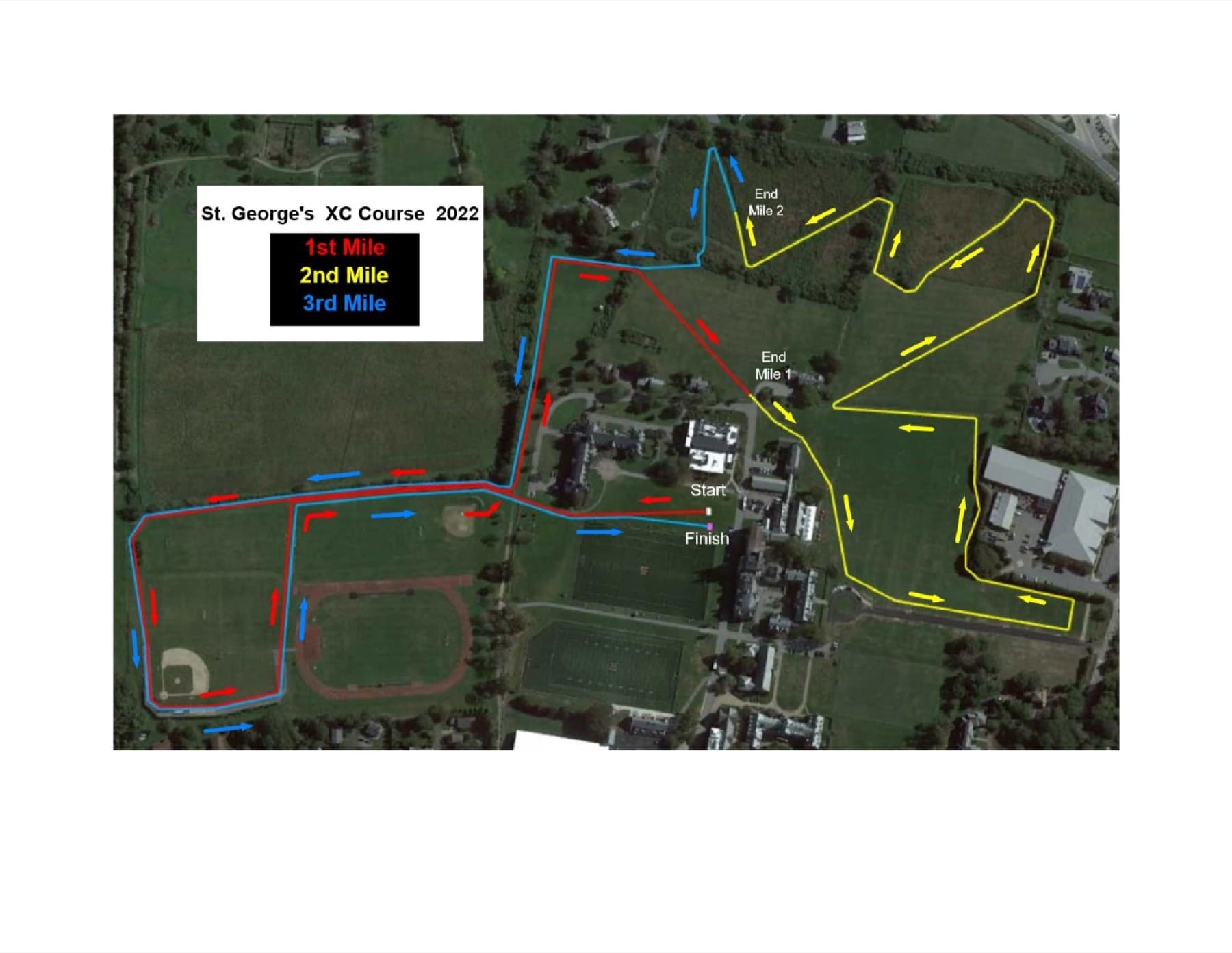 St. Georges 5K 2022 course map