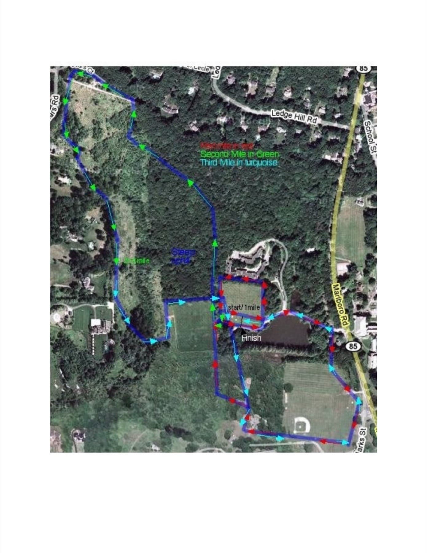 St. Mark's School Championship Course 2022 course map